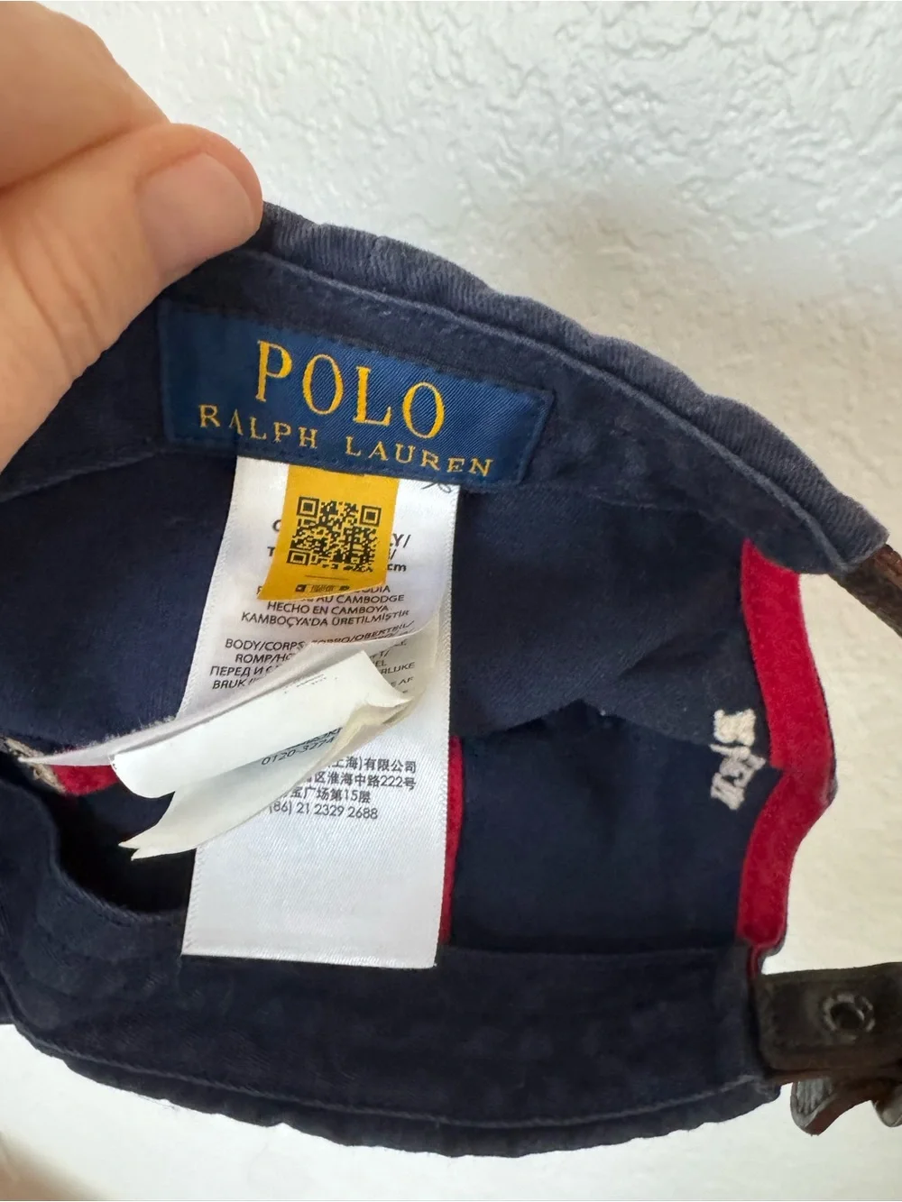 Ralph Lauren Navy Embroidered Polo Bear Cap